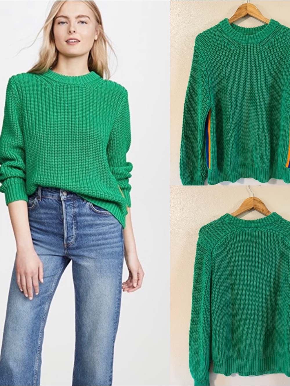 TORY BURCH SPORT | Performance Cotton Ribbed Sweater Sz Medium